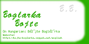 boglarka bojte business card